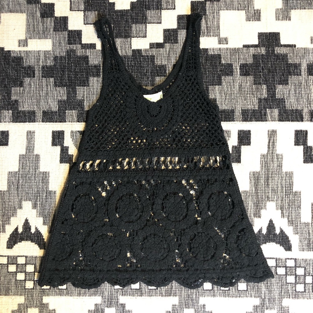 Boho Crochet Babydoll Tank